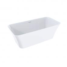 Crosswater London HEI-F6632-C-WH - Heir 5.5' Freestanding Bathtub with Integral Overflow (Waste included)