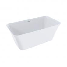 Crosswater London HEI-F6032-C-WH - Heir 5' Freestanding Bathtub with Integral Overflow (Waste included)