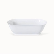 Crosswater London LEY-F7234-C-WH - Leyden 6Ft Free-Standing Bathtub With Integral Overflow, Clearstone, White, Semi-Gloss