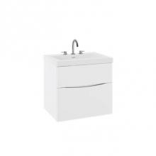 Crosswater London US-PRO24DWH-U - Mpro Double Drawer Unit With Smith Basin Top, 24In, White