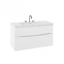Crosswater London US-PRO39DWH-U - Mpro Double Drawer Unit With Smith Basin Top, 39In, White