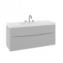 Crosswater London US-PRO48DSG-U - Mpro Double Drawer Unit With Smith Basin Top, 48In, Storm Grey