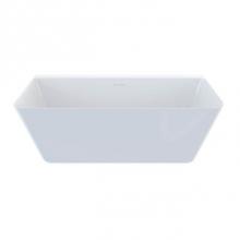 Crosswater London TAO-F6232-C-WH - Taos Back To Wall Bathtub With Integral Overflow, Clearstone, White Semi-Gloss