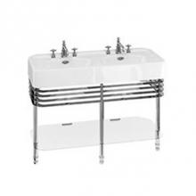 Crosswater London US-ARC1200-US-ARC24 - Arcade 47'' Double Basin Console Set with Metal Base