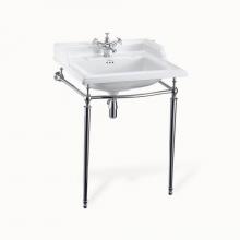 Crosswater London US-CL251CSC - Classic 25'' Polished Chrome Console with Single-hole Basin