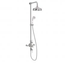 Crosswater London US-BEL_SLIDERS - Belgravia Exposed Shower Set with White Lever Handles (Slider) SN