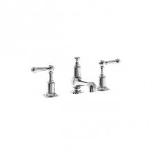 Crosswater London US-BL130DPC_MLV - Belgravia Widespread Basin Faucet with Metal Lever Handles PC