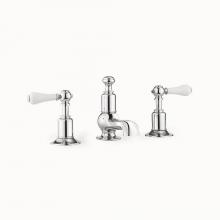 Crosswater London US-BL130DPC_LV - Belgravia Widespread Basin Faucet with White Lever Handles PC