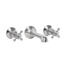 Crosswater London US-BL131WNS - Belgravia Wall-mount Basin Faucet Trim with Cross Handles SN