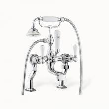 Crosswater London US-BL422175DC_LV - Belgravia Exposed Tub Faucet with White Lever Handles (1.75 GPM Handshower) PC