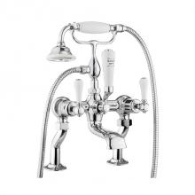 Crosswater London US-BL422DB_LV - Belgravia Exposed Tub Faucet with White Lever Handles B