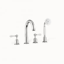 Crosswater London US-BL440175DC_LV - Belgravia Deck Tub Faucet with White Lever Handles (1.75 GPM Handshower) PC