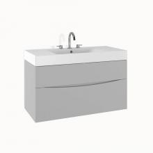 Crosswater London US-PRO39DSG+ - Mpro 39In. Storm Grey Double Drawer Unit