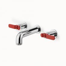 Crosswater London US-UN131WNC_RLV - Union Wall-mount Widespread Basin Faucet with Red Lever Handles PC