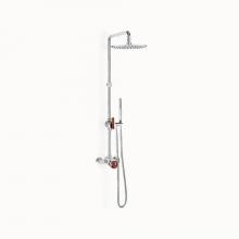 Crosswater London US-UN800C_R - Union Exposed Shower Set with 5-5/8'' Shower Head and Red Handles PC
