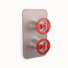 Crosswater London US-UNTH2HBN_RR - Union 1000/1500/2500 Thermo Trim with Red Round Handles BN