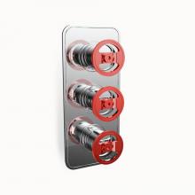 Crosswater London US-UNTH3HC_RR - Union 2000/3000 Thermo Trim with Red Round Handles PC