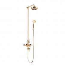 Crosswater London US-WF_BRACKETB_LV - Waldorf Shower Set with White Lever Handles (Hook) B