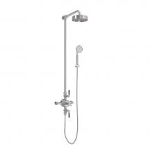 Crosswater London US-WF_BRACKETS_BLV - Waldorf Shower Set with Black Lever Handles (Hook) SN