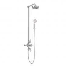 Crosswater London US-WF_BRACKETS_SLV - Waldorf Shower Set with Metal Lever Handles (Hook) SN