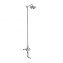 Crosswater London US-WF_BSMS_BLV - Waldorf Exposed Tub & Shower with Black Lever Handles SN