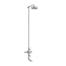 Crosswater London US-WF_BSMS_LV - Waldorf Exposed Tub & Shower with White Lever Handles SN