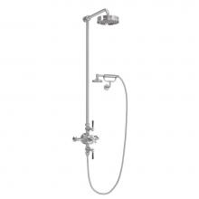 Crosswater London US-WF_CRADLES_BLV - Waldorf Exposed Shower with Black Lever Handles (Cradle) SN