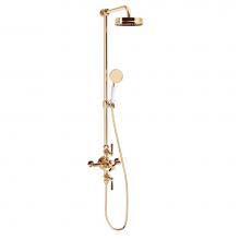 Crosswater London US-WF_SLIDERB_BLV - Waldorf Exposed Shower with Black Lever Handles (Slider) B