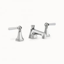 Crosswater London US-WF130DPC_LV - Waldorf Widespread Basin Faucet with White Lever Handles PC