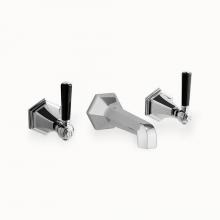 Crosswater London US-WF131WNC_BLV - Waldorf Wall-mount Widespread Basin Faucet Trim with Black Lever Handles PC