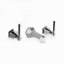 Crosswater London US-WF131WNC_CLV - Waldorf Wall-mount Widespread Basin Faucet Trim with Metal Lever Handles PC