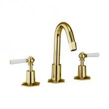 Crosswater London US-WF135DPB_LV - Waldorf Basin Faucet with Tall Spout and White Lever Handles B