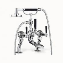 Crosswater London US-WF422175DC_BLV - Waldorf Exposed Tub Faucet with Black Lever Handles (1.75GPM Handshower) PC