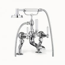 Crosswater London US-WF422175DC_LV - Waldorf Exposed Tub Faucet with White Lever Handles (1.75GPM Handshower) PC
