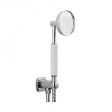 Crosswater London US-WF964S_W - Waldorf White Handshower Set With Hose and Bracket with Outlet SN