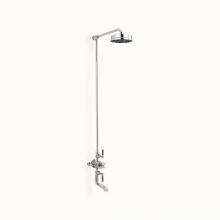 Crosswater London US-WF_BSMC_BLV - Waldorf Exposed Tub & Shower with Black Lever Handles PC