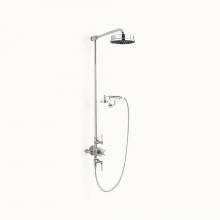 Crosswater London US-WF_CRADLEC_LV - Waldorf Exposed Shower with White Lever Handles (Cradle) PC