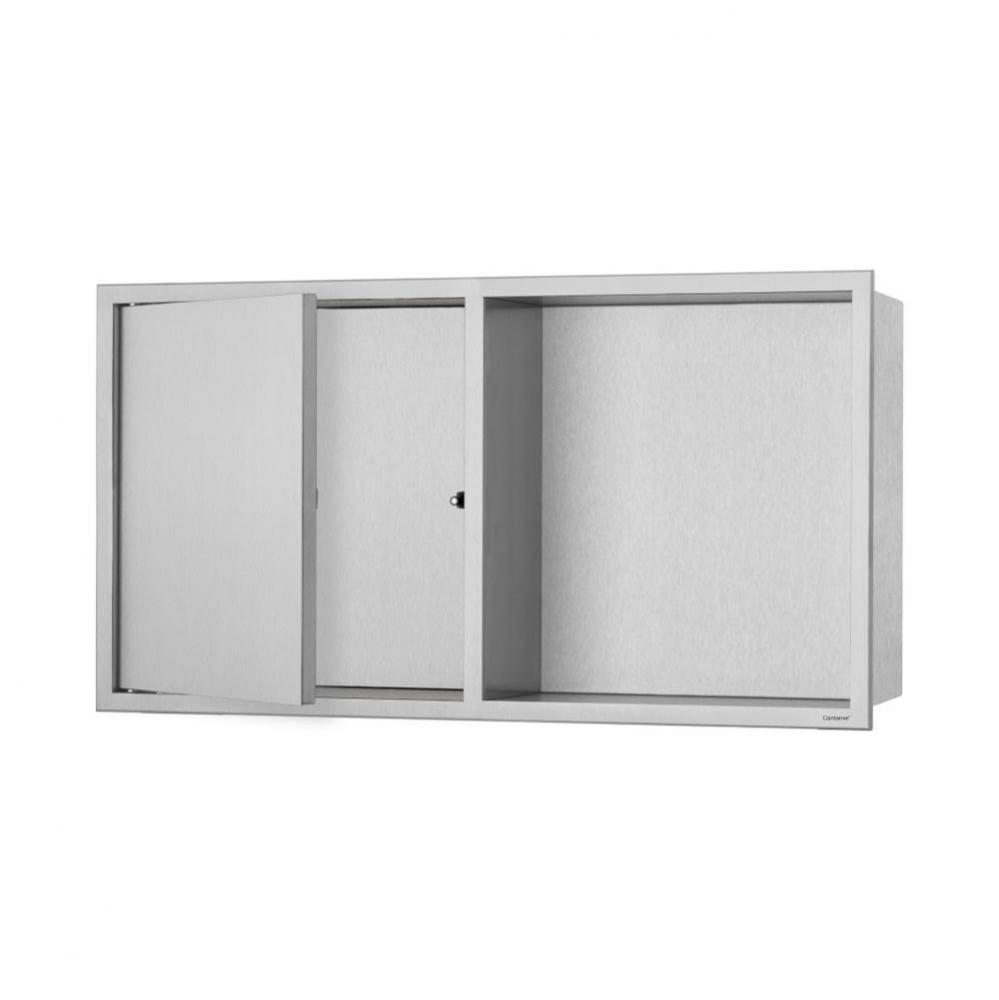 ESS Box 10 incl. door 24''x12''(600x300mm) with frame brushed stainless steel,