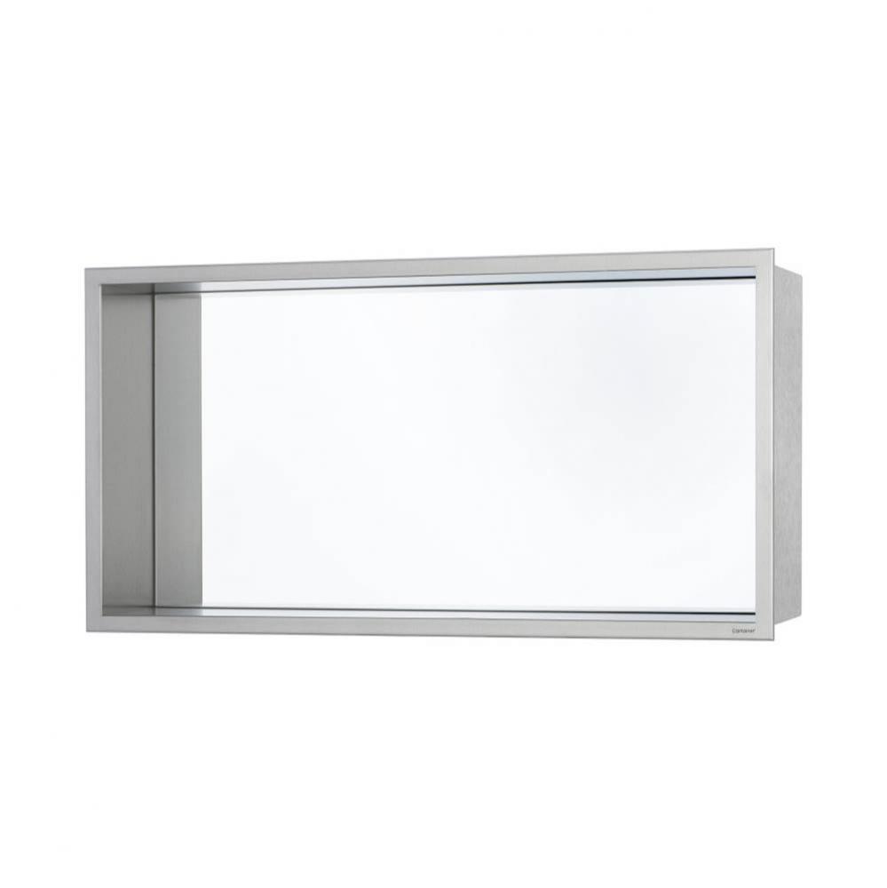 ESS Box 10 incl. mirror 24''x12''(600x300mm) with frame brushed stainless stee