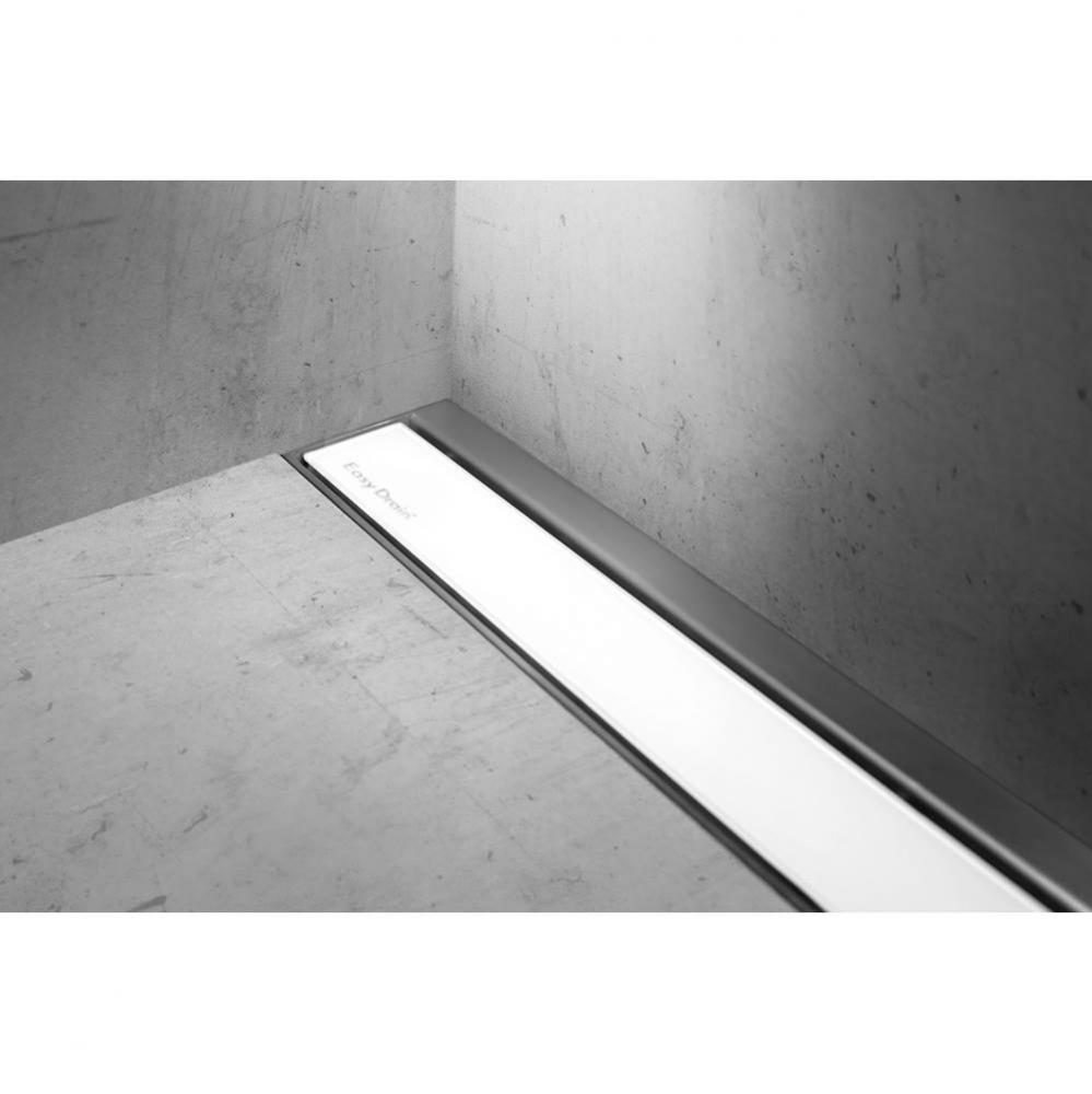 Modulo Trim Glass white TAF Wall 39 3/8'' (1000mm)