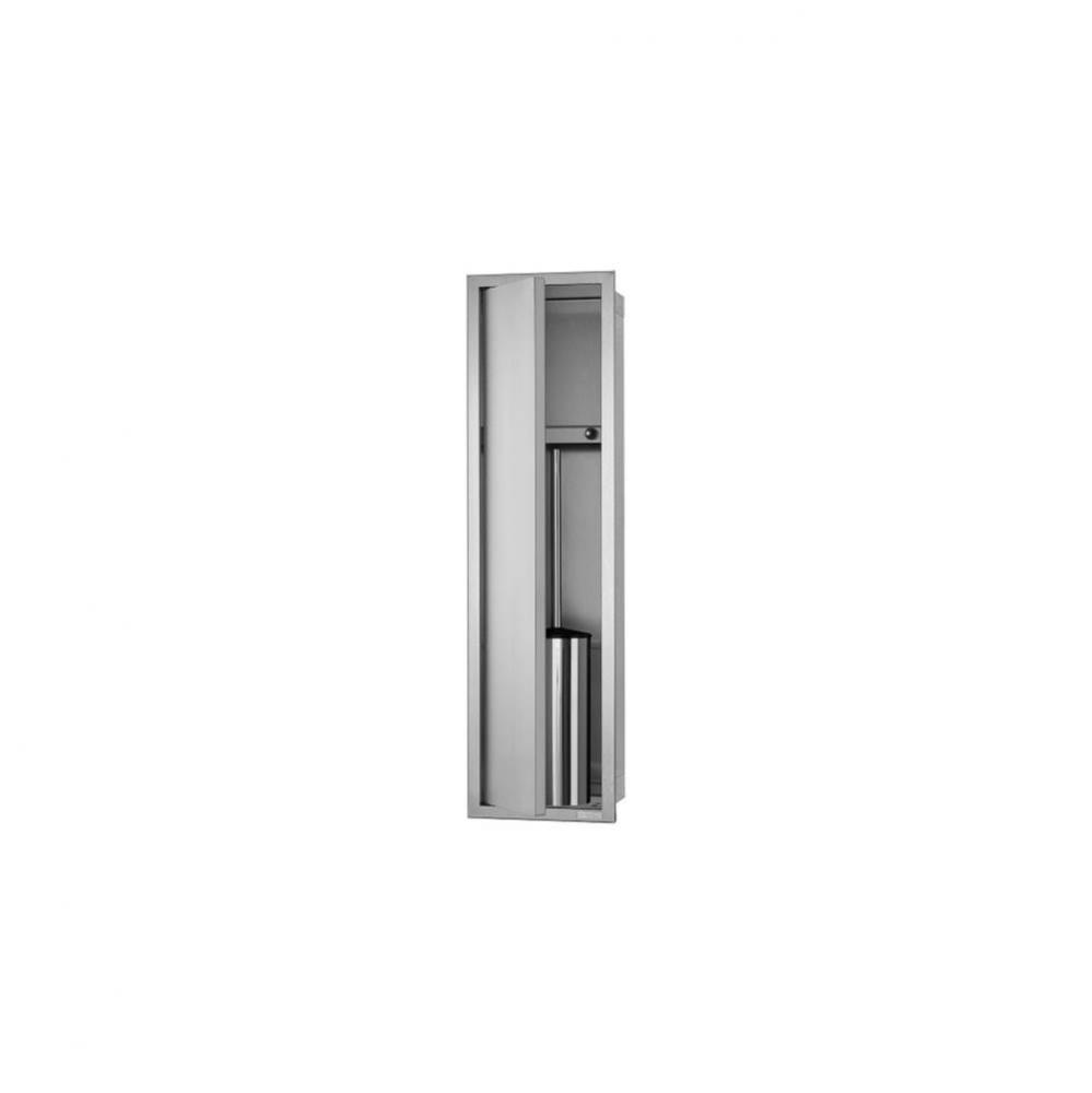 ESS Roll Toilet brush set and Wall niche, Stainless Steel door