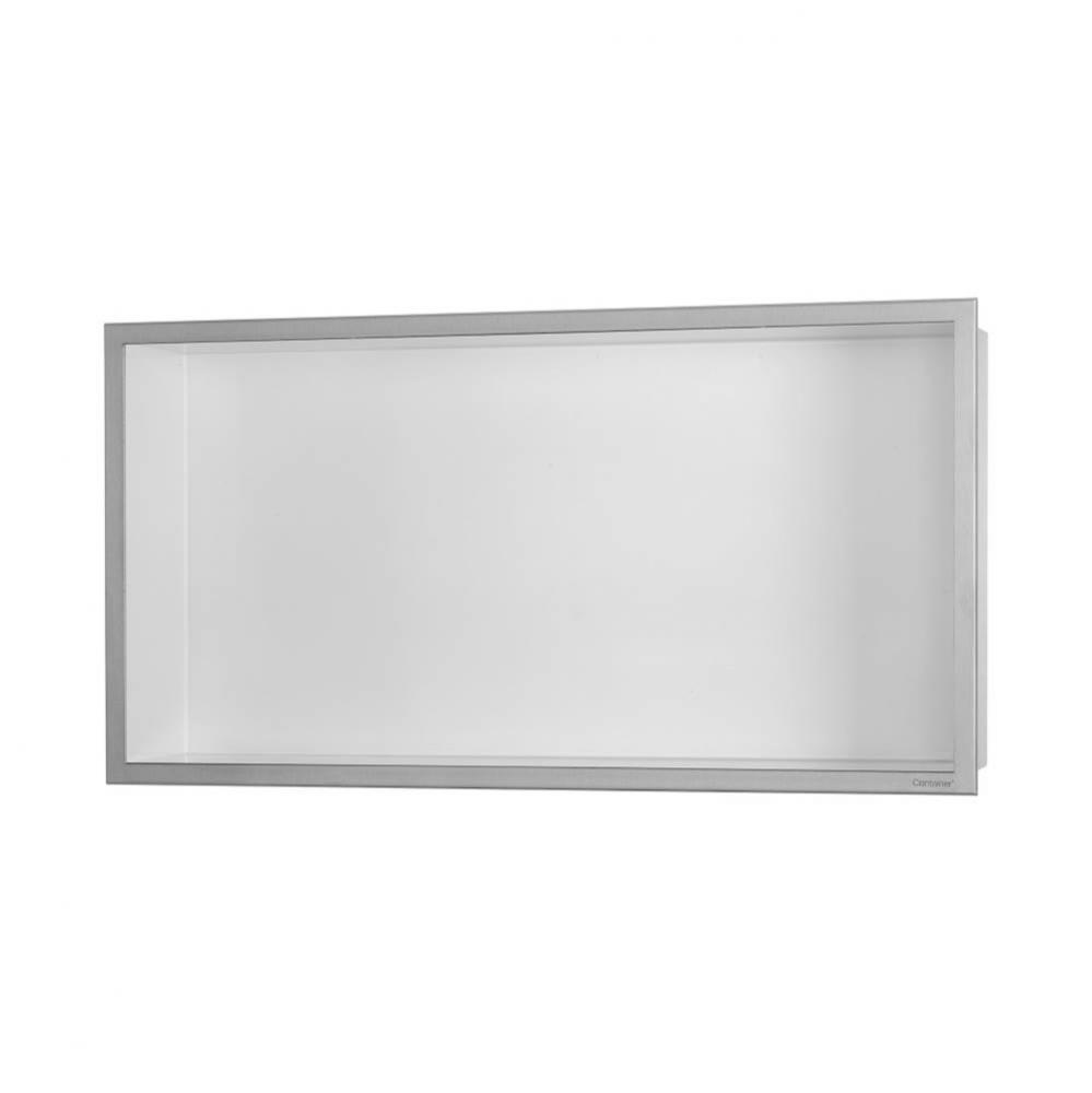 ESS Box 10 24''x12''(600x300mm) White with frame brushed stainless steel, incl