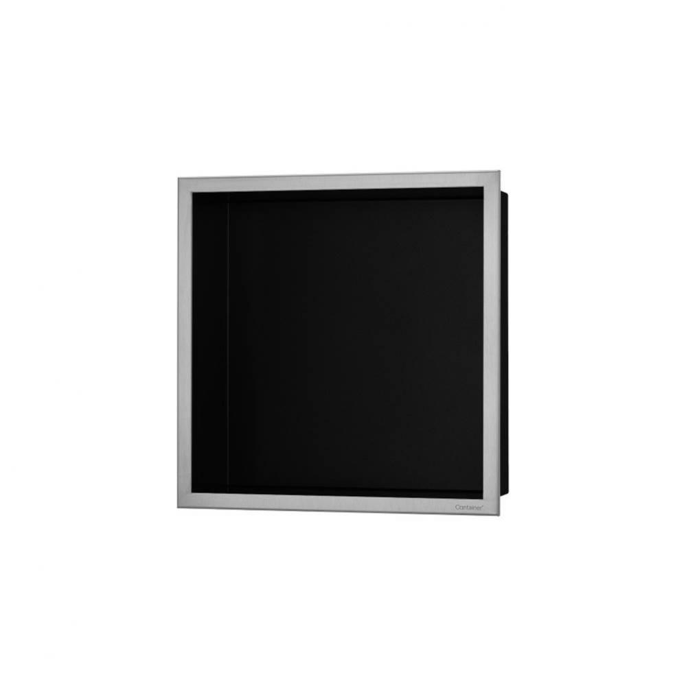 ESS Box 10 12''x12''(300x300mm) Matt Black with frame brushed stainless steel,