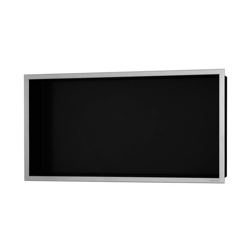 ESS Box 10 24''x12''(600x300mm) Matt Black with frame brushed stainless steel,