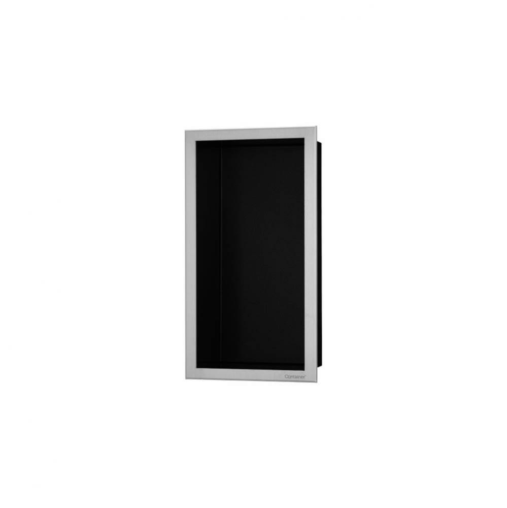 ESS Box 10 6''x12''(150x300mm) Matt Black with frame brushed stainless steel,