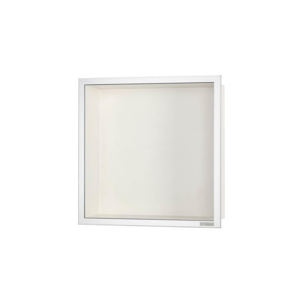 ESS Box 10 12''x12''(300x300mm) Off white with frame chrome-plated stainless s