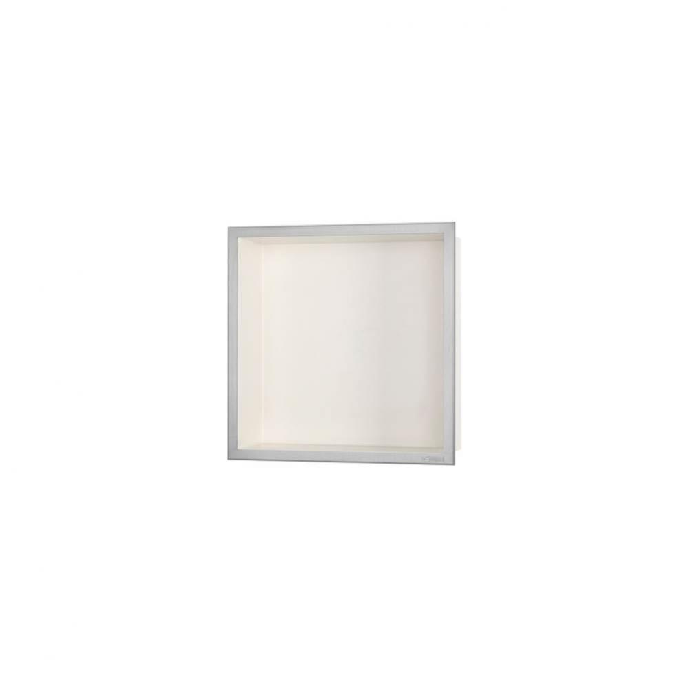 ESS Box 10 12''x12''(300x300mm) Off white with frame brushed stainless steel,