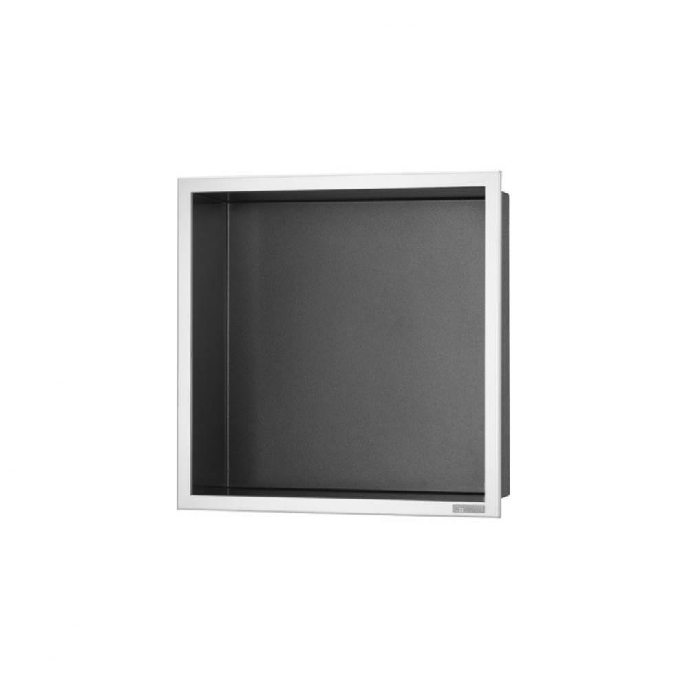 ESS Box 10 12''x12''(300x300mm) Anthracite with frame chrome-plated stainless