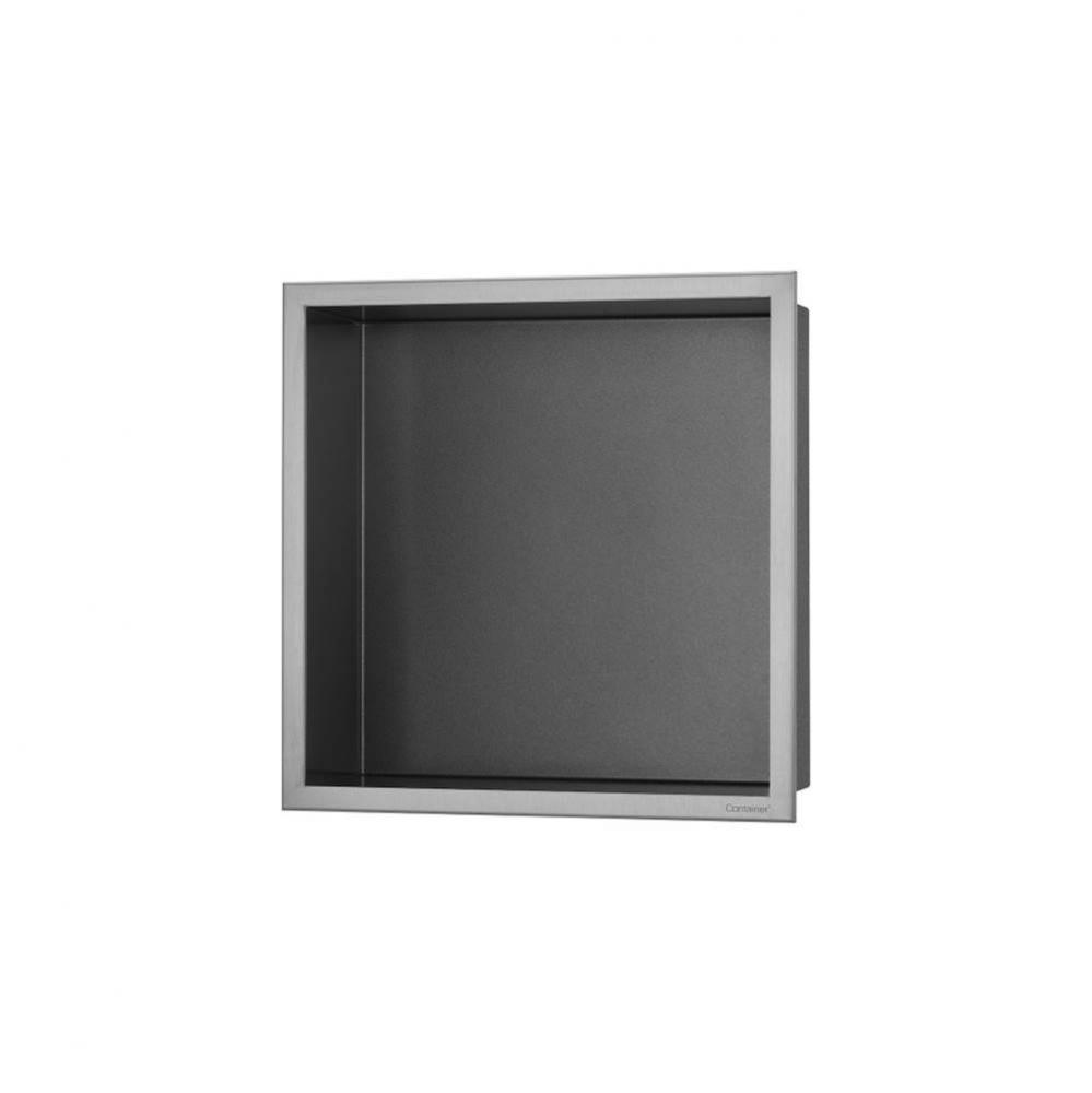 ESS Box 10 12''x12''(300x300mm) Anthracite with frame brushed stainless steel,