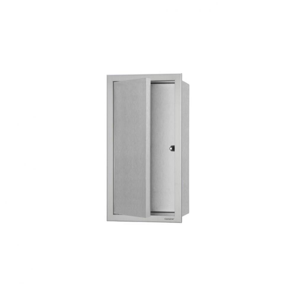 ESS Box 10 incl. door 6''x12''(150x300mm) with frame brushed stainless steel,